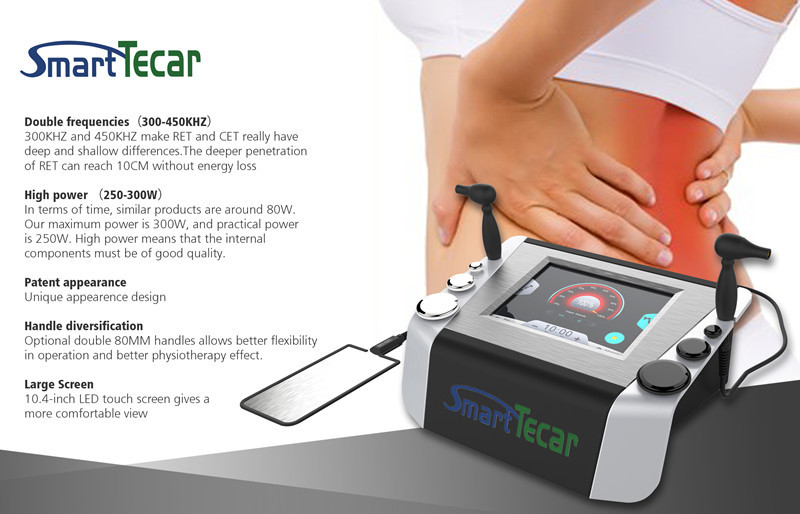 300KHz CET RET Tecar療法機械痛みの軽減のPlantar FasciitisのためのスマートなTecartherpay機械